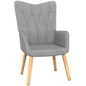 Relaxační židle světle šedá textil, 327523 (327523)