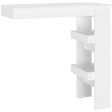 Shumee Nástěnný barový stolek bílý 102 × 45 × 103,5 cm kompozitní dřevo (811781)