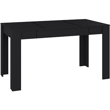 Shumee Jídelní stůl černý 140 × 74,5 × 76 cm dřevotříska (804203)