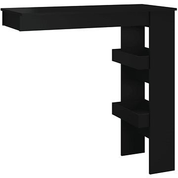 Shumee Nástěnný barový stolek černý 102 × 45 × 103,5 cm kompozitní dřevo (811782)