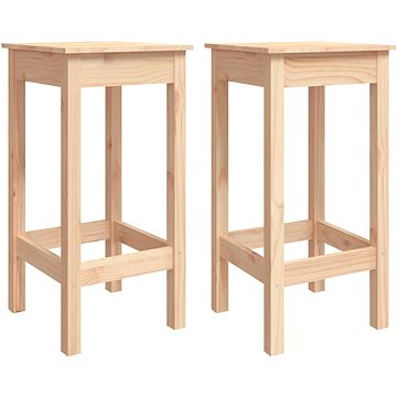 Shumee Barové židle 2 ks 40 × 40 × 78 cm masivní borové dřevo (822137)
