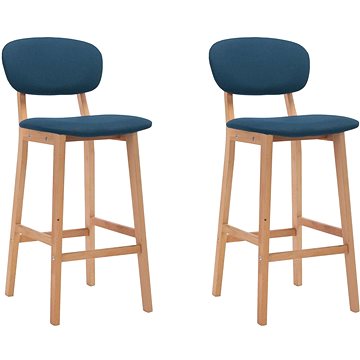 Shumee Barové židle 2 ks modré textil, 289371 (289371)