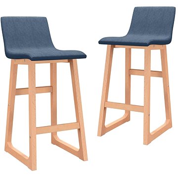 Shumee Barové židle 2 ks modré textil (289401)