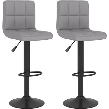 Shumee Barové židle 2 ks světle šedé textil, 334282 (334282)