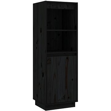 Shumee Komoda černá 37 × 34 × 110 cm masivní borové dřevo (813519)
