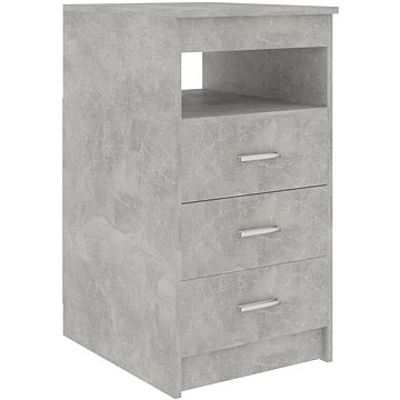 Shumee Komoda se zásuvkami betonově šedá 40 × 50 × 76 cm kompozitní dřevo (801809)
