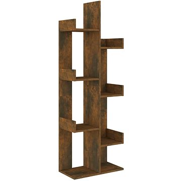 Shumee Knihovna 48 × 25,5 × 140 cm kouřový dub kompozitní dřevo (816005)