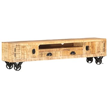 Shumee TV stolek 150 × 30 × 37 cm masivní mangovníkové dřevo (286413)