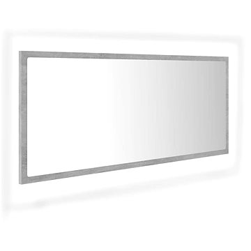 Shumee LED koupelnové zrcadlo betonově šedé 100 × 8,5 × 37 cm dřevotříska (804944)