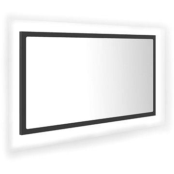 Shumee LED koupelnové zrcadlo šedé 80 × 8,5 × 37 cm dřevotříska (804926)