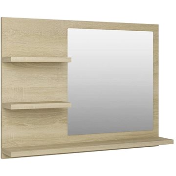 Shumee Koupelnové zrcadlo dub sonoma 60 × 10,5 × 45 cm dřevotříska (805009)