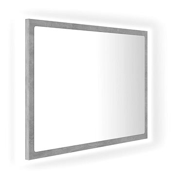 Shumee LED koupelnové zrcadlo betonově šedé 60 × 8,5 × 37 cm dřevotříska (804920)
