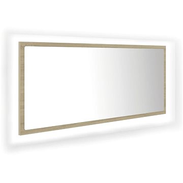 Shumee LED koupelnové zrcadlo dub sonoma 100 × 8,5 × 37 cm dřevotříska (804943)