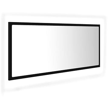 Shumee LED koupelnové zrcadlo černé 100 × 8,5 × 37 cm dřevotříska (804941)
