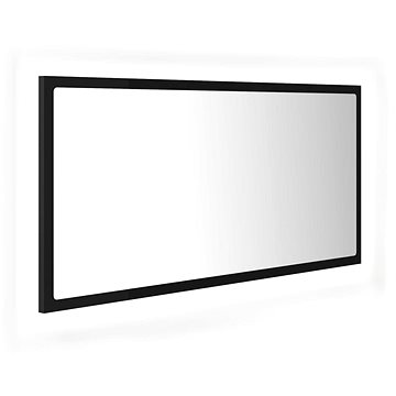 Shumee LED koupelnové zrcadlo černé 90 × 8,5 × 37 cm dřevotříska (804933)