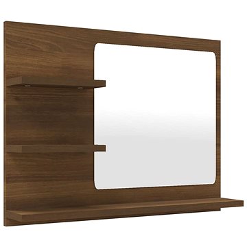 Shumee Koupelnové zrcadlo hnědý dub 60 × 10,5 × 45 cm kompozitní dřevo (815662)