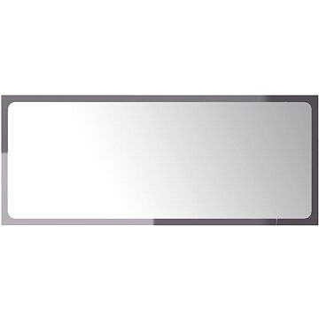 Shumee Koupelnové zrcadlo šedé vysoký lesk 90 × 1,5 × 37 cm dřevotříska (804629)