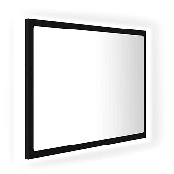 Shumee LED koupelnové zrcadlo černé 60 × 8,5 × 37 cm dřevotříska (804917)