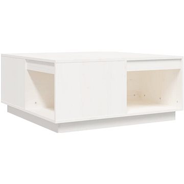 Shumee Konferenční stolek bílý 80 × 81 × 36,5 cm masivní borové dřevo (814525)