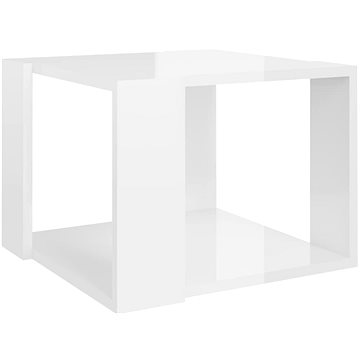 Shumee Konferenční stolek lesklý bílý 40 × 40 × 30 cm kompozitní dřevo (806316)