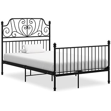 Shumee Rám postele - černý kov, 120 × 200 cm (324847)