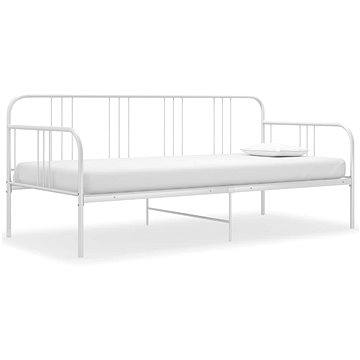 Shumee Rám postele/pohovky - bílý, kovový, 90 × 200 cm (324750)