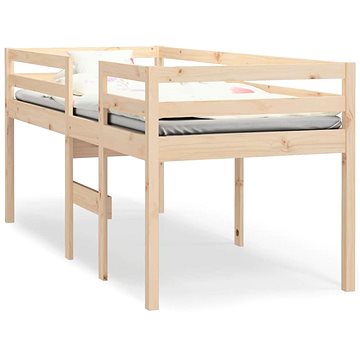 Shumee Patrová postel 90 × 200 cm, masivní borové dřevo (821604)