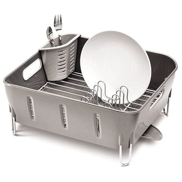 Simplehuman Odkapávač na nádobí Compact, šedý plast (KT1106)