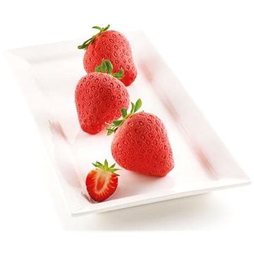 Silikomart Silikonová pečicí forma na mini dortíky Silikomart Fragola E Panna 6ks | jahody (26.267.13.0065)