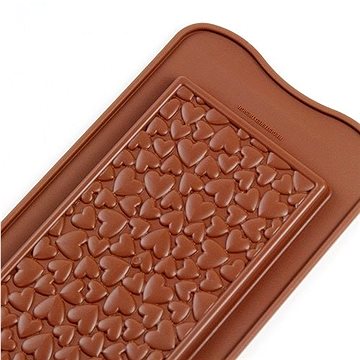 Silikomart Silikonová forma na čokoládu Silikomart SCG38 Love Choco Bar | srdíčka (22.138.77.0065)