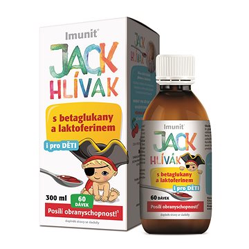 Hlíva JACK HLÍVÁK sirup 300ml glukany + laktoferin (3990216)