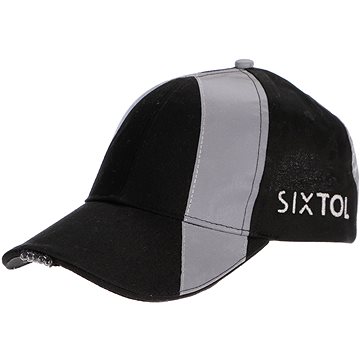 SIXTOL Reflexní kšiltovka s LED světlem B-CAP SAFETY 25lm, nabíjecí, USB, uni velikost, černá (SX5040)