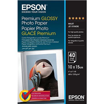 Epson Paper Premium Glossy Photo 10x15 40 listů (C13S042153)