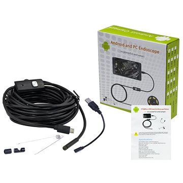 IS Endoskopická kamera + LED, 5m kabel, Android (E-024)