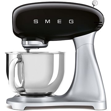 SMEG 50's Retro Style 4,8 l černý, s nerezovým podstavcem (SMF02BLEU)
