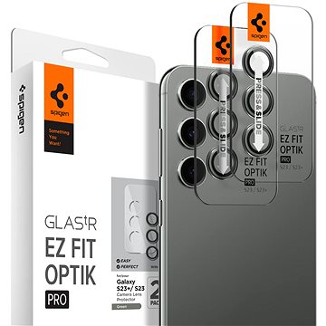 Spigen Glass EZ Fit Optik Pro 2 Pack Green Samsung Galaxy S23/Galaxy S23+ (AGL06170)