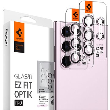 Spigen Glass EZ Fit Optik Pro 2 Pack Lavender Samsung Galaxy S23 Ultra (AGL06167)