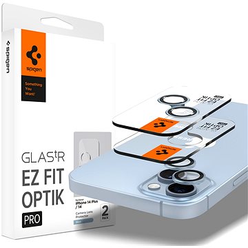 Spigen Glass EZ Fit Optik Pro 2 Pack Blue iPhone 14/iPhone 14 Plus (AGL05602)