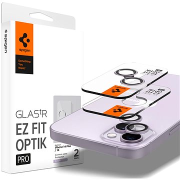 Spigen Glass EZ Fit Optik Pro 2 Pack Purple iPhone 14/iPhone 14 Plus (AGL05603)