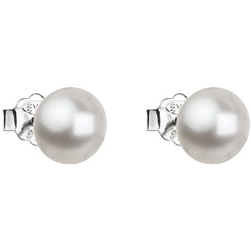 EVOLUTION GROUP Stříbrné pecky s perlou Swarovski® 31142.1 (Ag925/1000, 1 g, bílá) (8590962312102)
