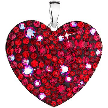 EVOLUTION GROUP 34243.3 srdce cherry dekorované krystaly Swarovski® (Ag925/1000, 2 g, červené) (8590962347043)