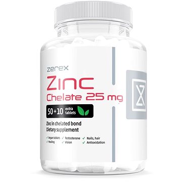 Zerex Zinek chelát 25 mg, 60 tablet (8588007981710)