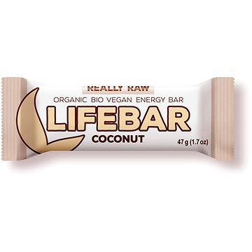 Lifefood Lifebar RAW BIO 47 g, kokosová (8594071484552)