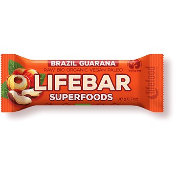 Gaming, hry a zábava - Lifefood Lifebar Superfoods RAW BIO 47 g, brazílska s guaranou
