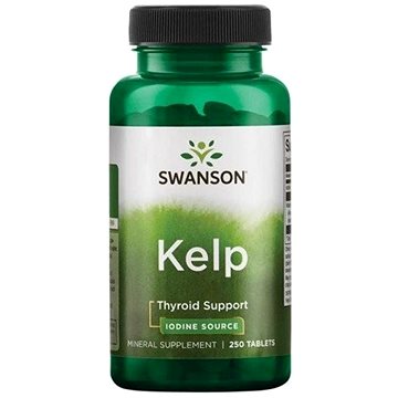 Swanson Kelp (Organický jód), 225 mcg, 250 tablet (87614117454)