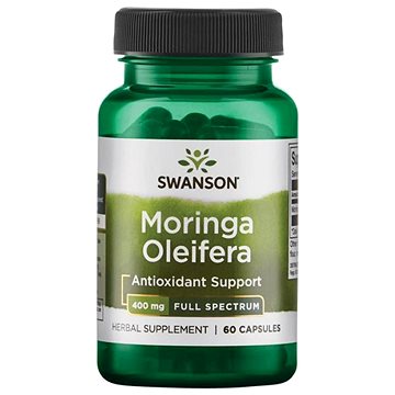 Swanson Moringa Oleifera (Moringa olejodárná), 400 mg, 60 kapslí (87614113906)