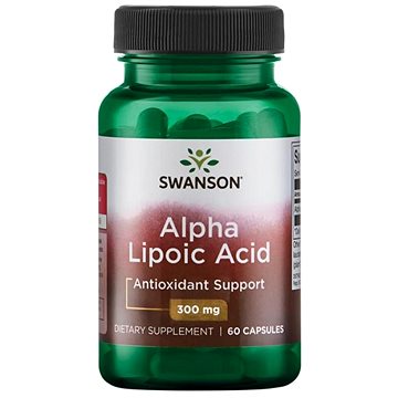 Swanson Alpha Lipoic Acid (Kyselina Alfa lipoová), 300 mg, 60 kapslí (87614021362)