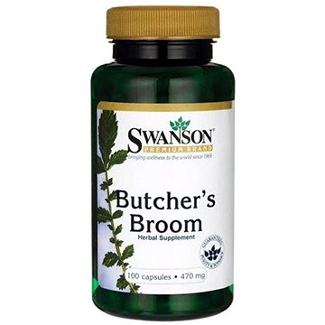 Swanson Butcher's Broom (Listnatec pichlavý), 470 mg, 100 kapslí (87614014159)