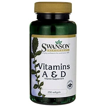 Swanson Vitamin A &amp; D (5000 IU / 400 IU), 250 softgels (87614010045)