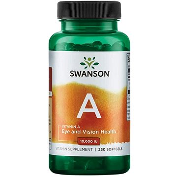 Swanson Vitamin A, 10000 IU, 250 softgels (87614010014)